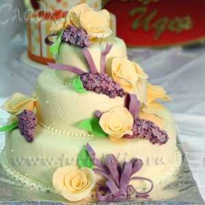 Стильный торт свадебный 002401