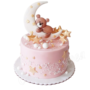Детский торт Мишка, месяц и звезды