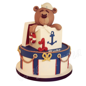 Детский торт Мишка моряк