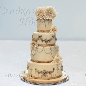Классический торт на свадьбу 007354