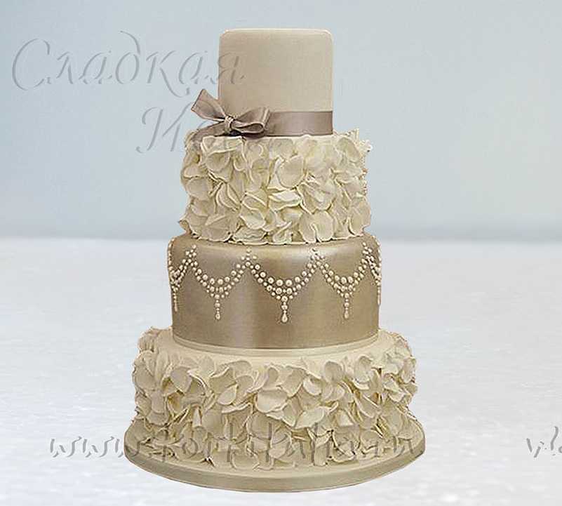 Свадебный торт 007357 - Кондитерская "Сладкая Идея"