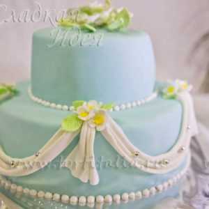 Свадебный торт с мастикой 001464