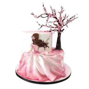 Детский торт Девушка под деревом
