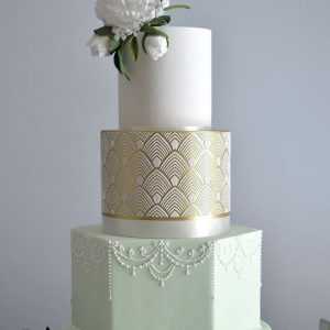 Свадебный торт Золотой Орнамент
